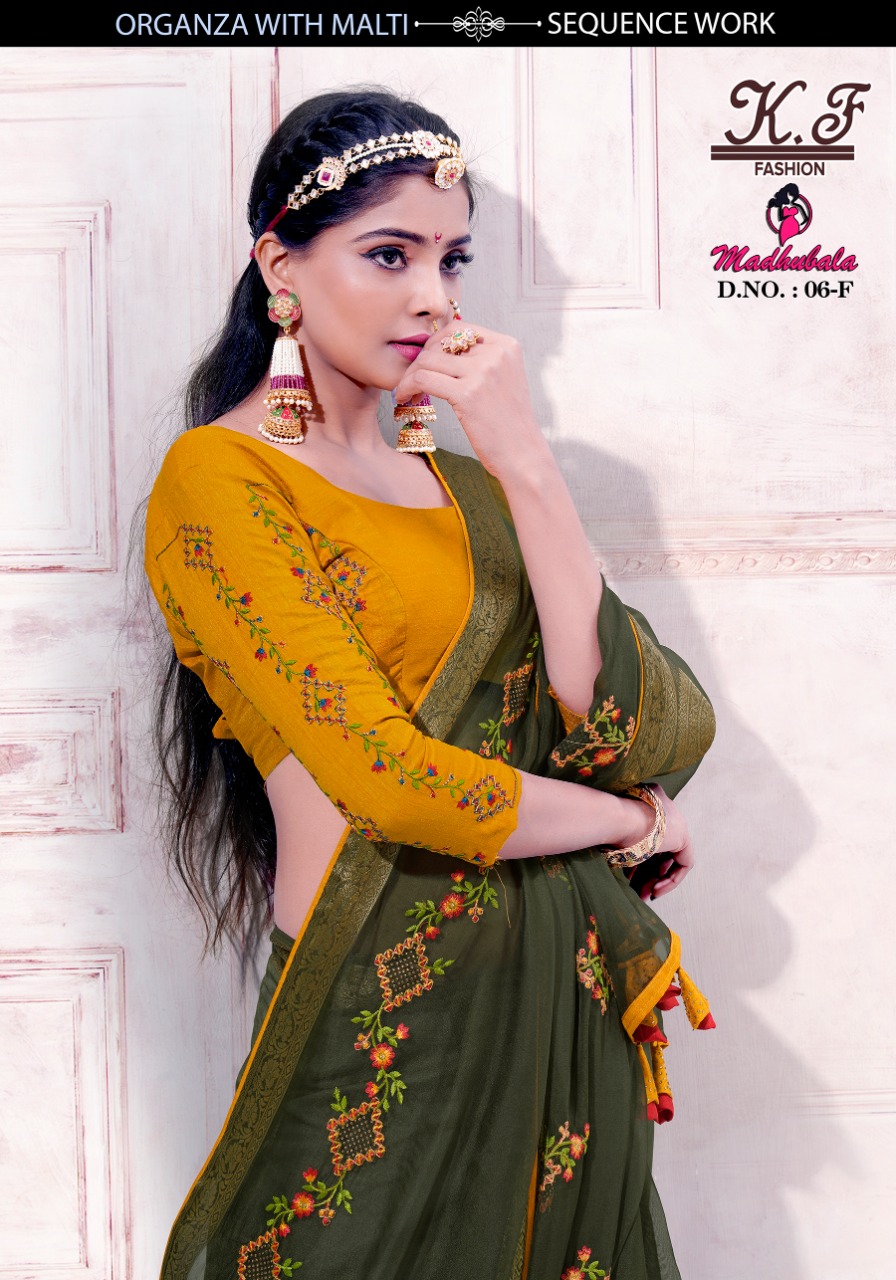 Kf Fashion Madhubala Branded Sarees Catalog Lowest Price